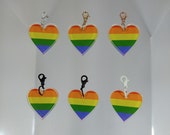 Pride Flag Heart Charm [Nr1] Rainbow {PERSONA Collection} DIY Charm - Gender-Neutral Fashion Jewelry