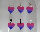 Pride Flag Heart Charm [Nr6] Bisexual {PERSONA Collection} DIY Charm - Gender-Neutral Fashion Jewelry