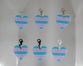 Pride Flag Heart Charm [Nr10] Transsexual {PERSONA Collection} DIY Charm - Gender-Neutral Fashion Jewelry