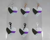 Pride Flag Heart Charm [Nr53] Demisexual {PERSONA Collection} DIY Charm - Gender-Neutral Fashion Jewelry