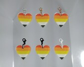 Pride Flag Heart Charm [Nr39] Lithosexual {PERSONA Collection} DIY Charm - Gender-Neutral Fashion Jewelry