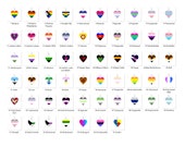 All Pride Flag Heart Charms [57 available] {PERSONA Collection} DIY Charm - Gender-Neutral Fashion Jewelry