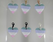 Pride Flag Heart Charm [Nr42] Cupiosexual {PERSONA Collection} DIY Charm - Gender-Neutral Fashion Jewelry