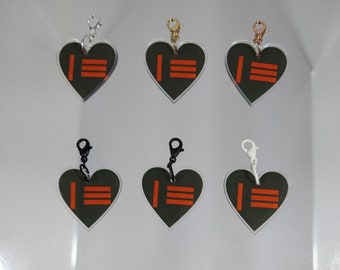 Pride Flag Heart Charm [Nr25] Master Slave {PERSONA Collection} DIY Charm - Gender-Neutral Fashion Jewelry