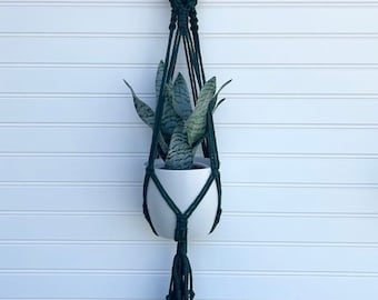 Macrame Braided Plant Hanger for Home Decor, Boho Decor, Indoor Plant Hanger, Plant Lover Gift, Housewarming, Gift for Her, Handmade in USA
