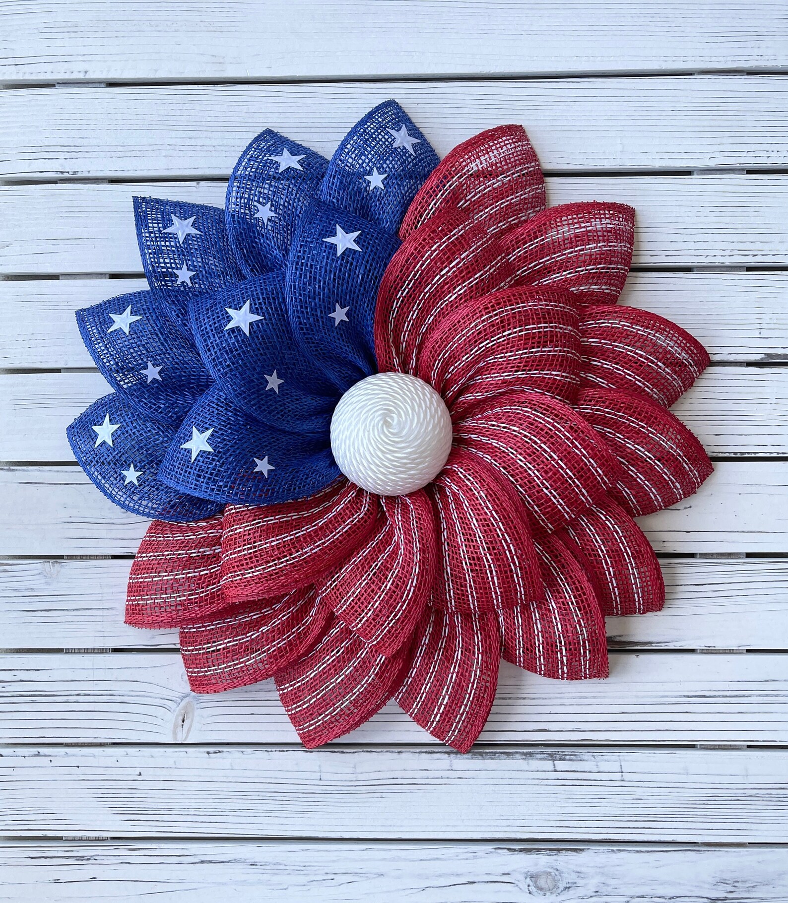 American Flag Wreath for Front Door, Patriotic Wreath, Red White Blue ...