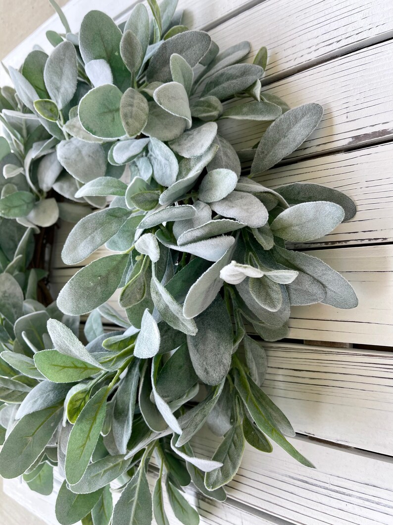 Year Round Lamb’s Ear Wreath for Front Door, Farmhouse Wreath, Gift for ...