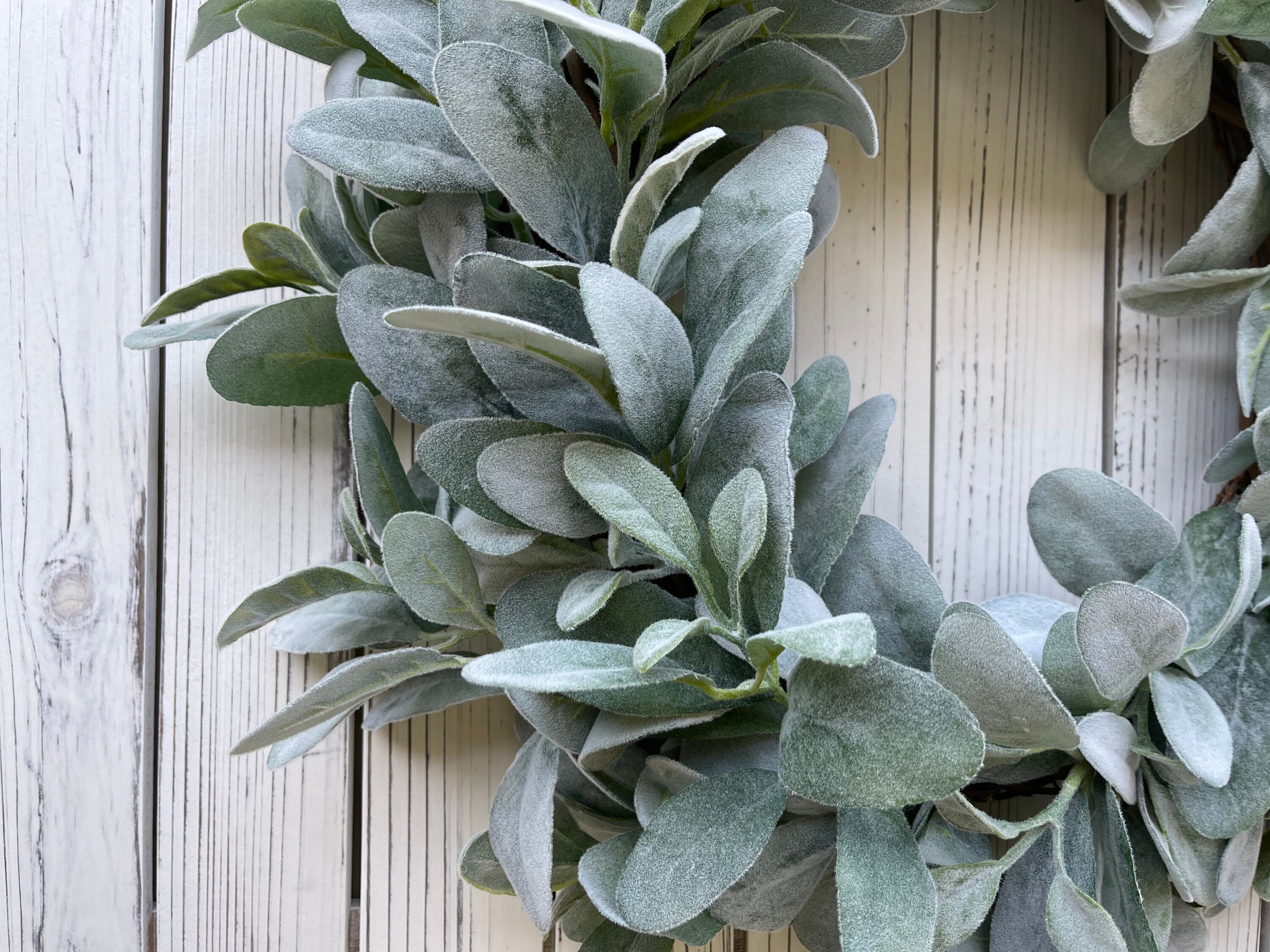 Year Round Lamb’s Ear Wreath for Front Door, Farmhouse Wreath, Gift for ...