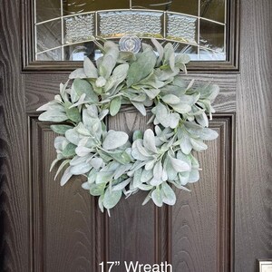 Year Round Lamb’s Ear Wreath for Front Door, Farmhouse Wreath, Gift for ...