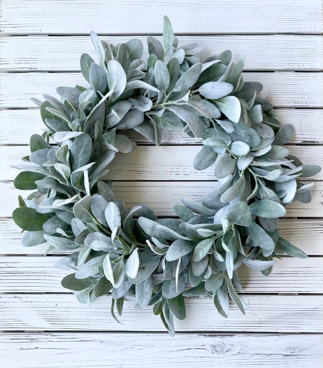 Year Round Lamb’s Ear Wreath for Front Door, Farmhouse Wreath, Gift for ...