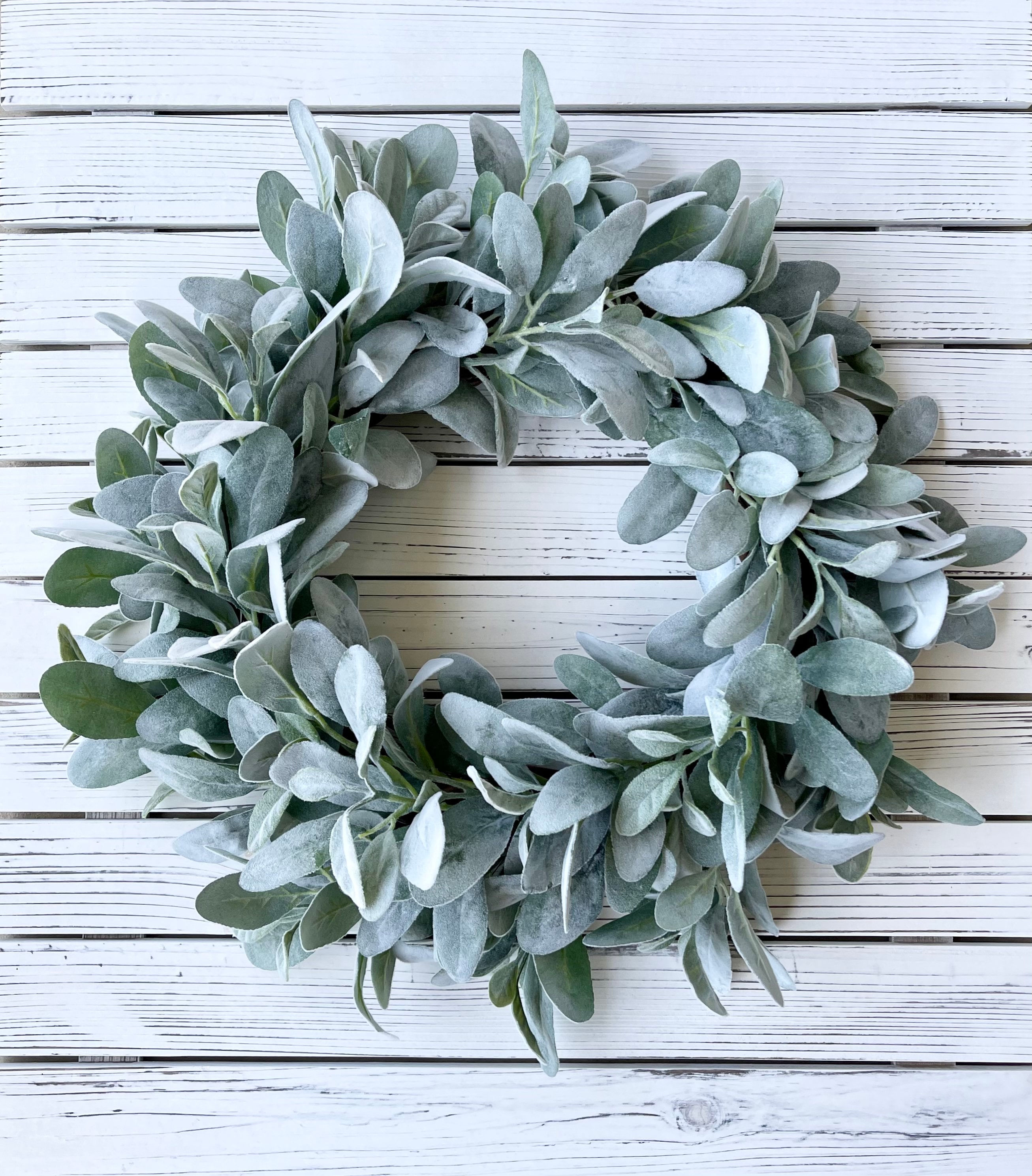 Year Round Lamb’s Ear Wreath for Front Door, Farmhouse Wreath, Gift for ...