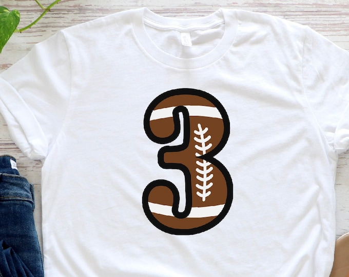 Football Numbers Shirt, Football Custom Birthday Shirt, Football Mom Shirt, Personalized Football Tees, Custom Football Shirts, Football Boy