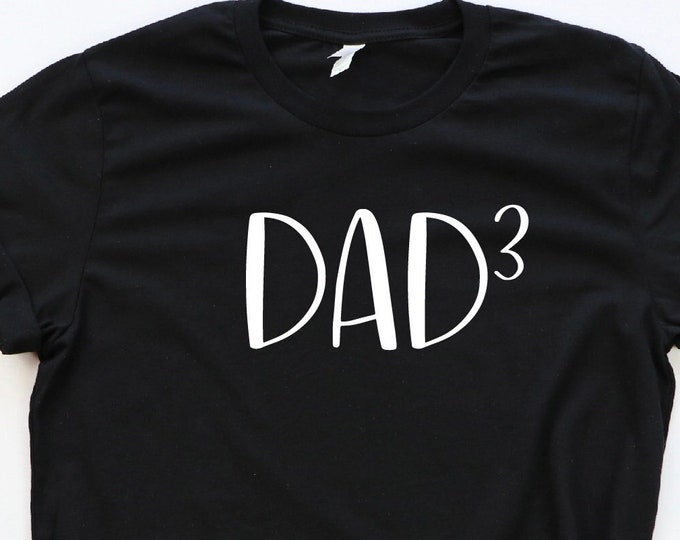 Dad 3 Men's Shirt, Dad Cube Shirt, Father of 3, Proud Dad, Dad Shirt, Dad-life Shirt, Shirts for Dads, Father's Day Gift, Gift for Dad