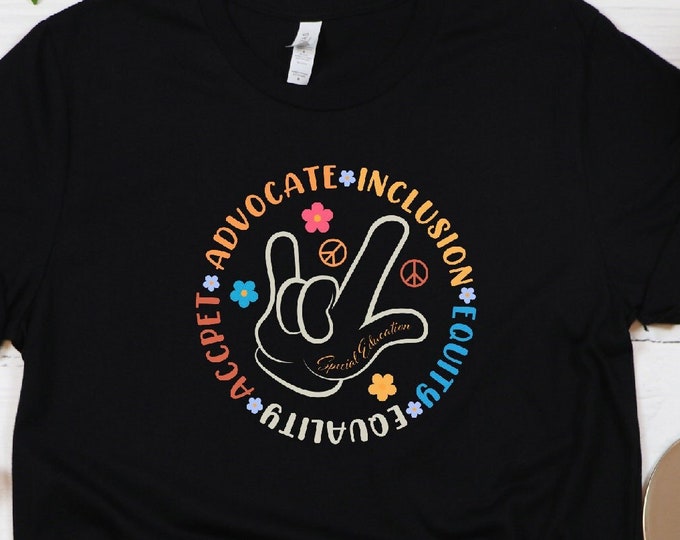 Accept Advocate Equity Equality Inclusion Shirt, Gift For Autism Mom, Autism Shirt, Autism Mom, Autism Awareness Support, Autism Acceptance