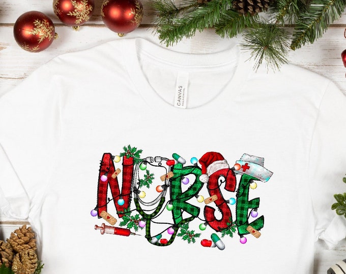Christmas Nurse Shirt, Gift for Nurse, Christmas Nursery,Christmas Nurse Shirt, Holiday Shirt, Gift For Nurse,Nurse School Shirt, Xmas Nurse