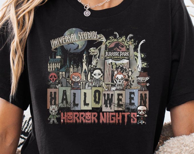 Halloween 2025 Horror Nights Universal Studios Shirt, Horror Characters Halloween Shirt, Universal Studios Scary Shirt, Halloween Shirts