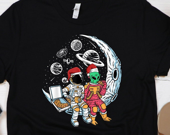 Christmas Alien Astronaut  Shirt, Christmas Shirt, Alien Shirt, Believe Shirt, Christmas Alien, Merry Christmas Shirt, Christmas Gift