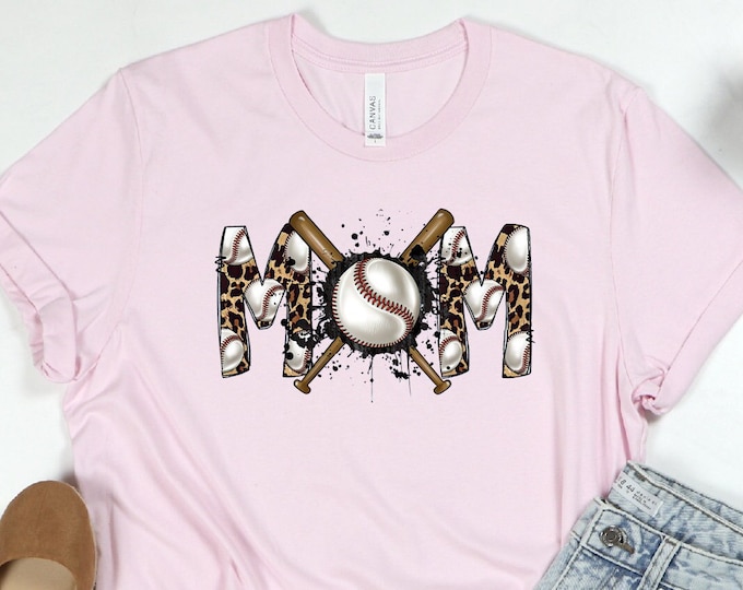 Baseball Mama Shirt, Baseball Shirt, Baseball Shirt For Women, Sports Mom Shirt, Mothers Day Gift, Baseball Mom Shirt, Cheetah Print Shirt