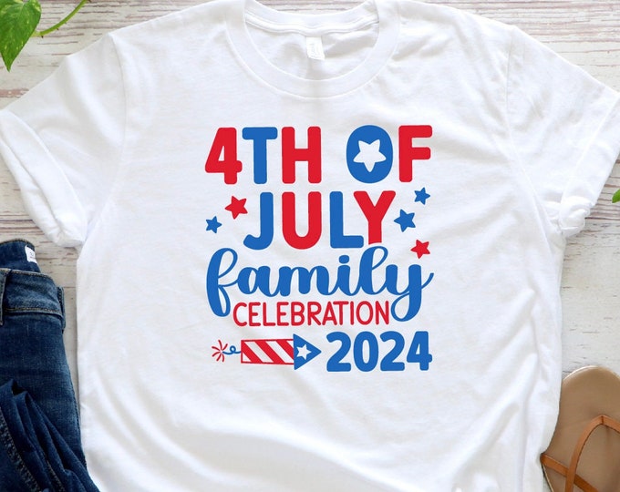 4th Of July Family 2024 Shirt, July 4th Family Name Shirt, Patriotic T-Shirt, Independence Day Shirt, 4th Of July Family Crew Shirt