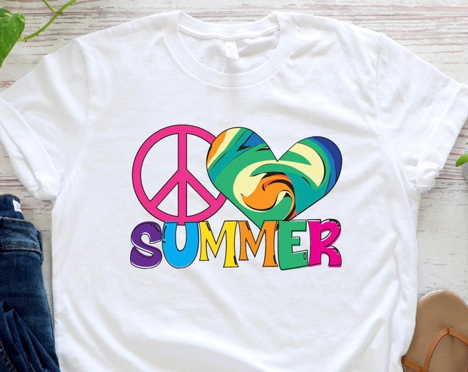 Summer Shirt, Beach Shirt, Summer Lover Shirt,Cool Summer Shirt, Summer Vacation Shirt, Summer Vibes Shirt, Peace Shirt
