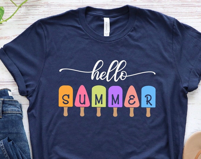 Hello Summer Shirt, Summer Shirt, Beach Shirt, Summer T-shirt,Summer Lover Shirt,Cool Summer Shirt, Summer Vacation Shirt, Summer Gifts