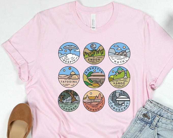 Star Wars Planets Shirt, Star Wars Shirt, Retro Star Wars Shirt, Star Wars, Vintage Star Wars Shirt, Star Wars Gift