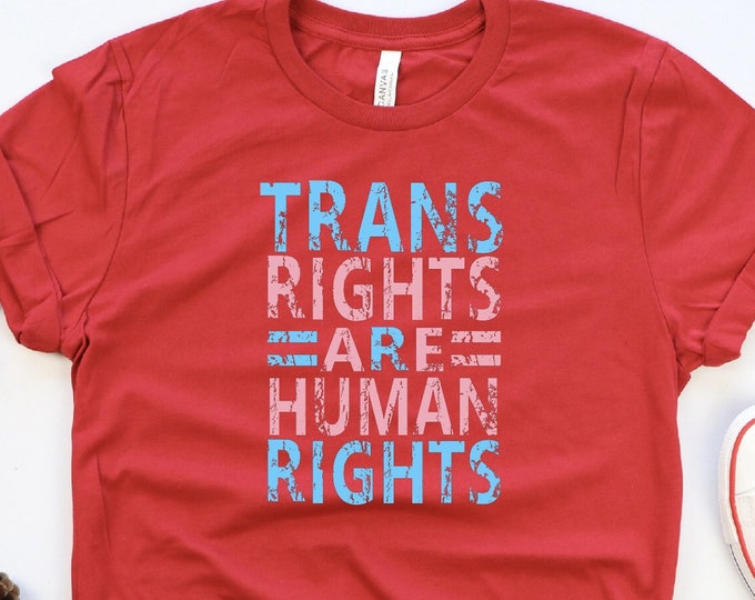 Trans Rights Are Human Rights Shirt, Gay Rights T-Shirt,Respect Trans People Tee,Human Rights Shirt,Equality T-Shirt,LGBTQ+ Shirts,Pride Tee