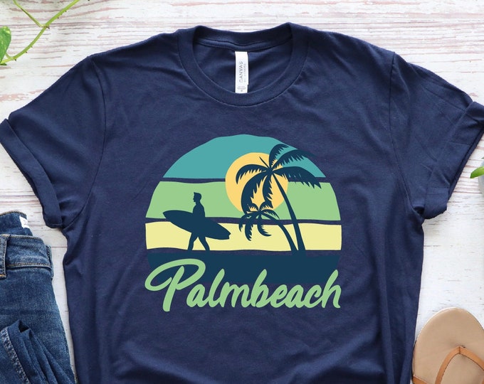 Palm Beach Shirt, Beach Shirt, Summer T-shirt,Summer Lover Shirt,Cool Summer Shirt, Summer Vacation Shirt, Summer Gifts, Florida Shirt