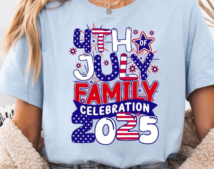 4th Of July Family Celebration 2025 Shirt, 4th of July Family Crew Shirt, Matching Family Tee, 4th Of July Kids Shirt, Independence Day Tee