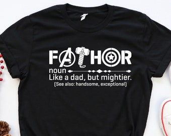 Fathor Avengers Dad Shirt, Superhero Father's Day Gift