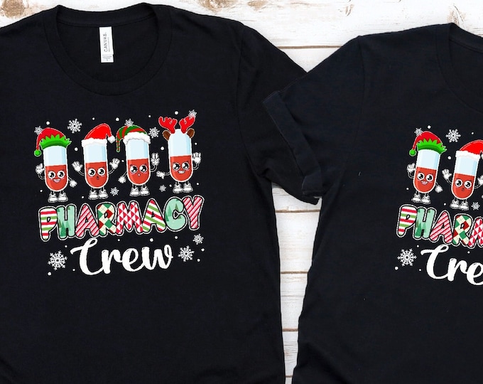 Pharmacy Crew Shirt, Christmas Pharmacy Shirt, Pharmacy Crew Shirt, Xmas Pharmacist Shirt, Pharmacy Tree Shirt, Christmas Pharmacy Tech Tee