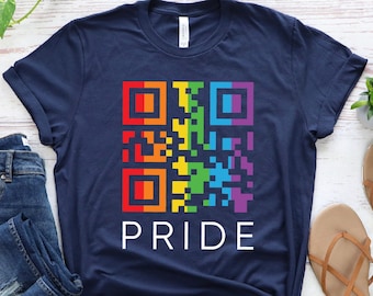 Peace QR Code Shirt, Equality Shirt, Human Rights Shirt, Custom High Quality Shirt, Novelty Shirt, LGBTQ, LGBTQ  Shirt, Gift For Pride