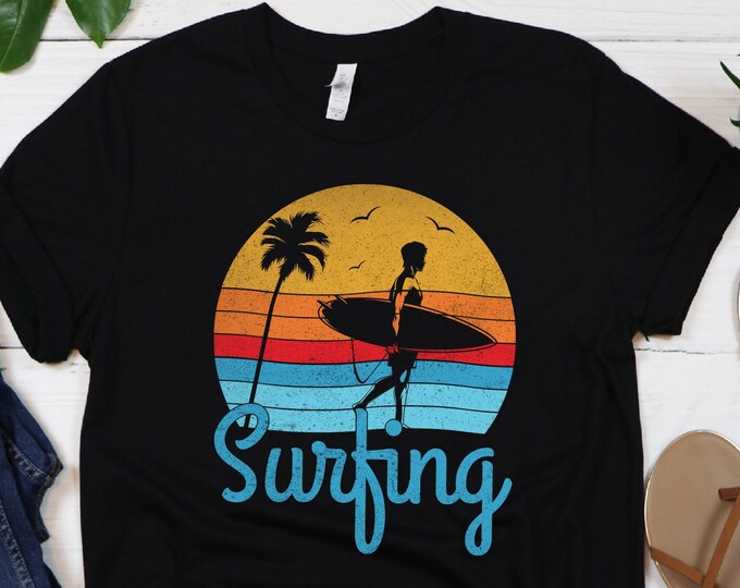Surfing Shirt, Beach Shirt, Summer T-shirt,Summer Lover Shirt,Cool Summer Shirt, Summer Vacation Shirt, Summer Gifts, Gift For Surfer