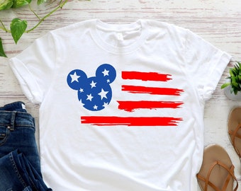 Disney American Flag Shirt, Independence Day Family Matching Shirts, 4th Of July Shirt, Disney Shirt, Disney Matching Shirts