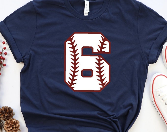 Baseball Numbers Shirt, Baseball Custom Birthday Shirt, Baseball Mom Shirt, Personalized Baseball Tees, Custom Baseball Shirts, Baseball Boy