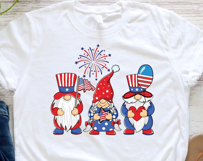 4th Of July Gnomes Shirt, Independence Day Shirt, Patriotic Family Shirt, Independence Day Funny Shirt, Gnome Shirt, Gift For 4th Of July