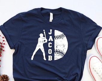 Custom Baseball Shirt, Baseball Custom Birthday Shirt, Baseball Mom Shirt, Personalized Baseball Tees, Custom Baseball Shirts, Baseball Boy