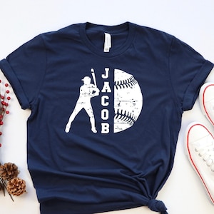 Custom Baseball Shirt, Baseball Custom Birthday Shirt, Baseball Mom Shirt, Personalized Baseball Tees, Custom Baseball Shirts, Baseball Boy