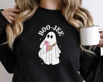 Boo Jee Ghost Sweatshirt - Spooky Season Halloween Shirt