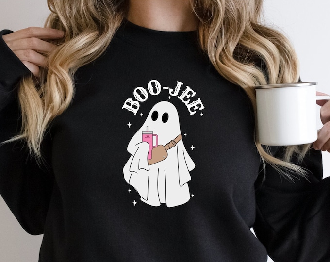 Halloween Ghost Sweatshirt, Boo Jee Shirt, Boo Shirt, Spooky Ghost Hoodie, Spooky Season Ghost Sweater, Spooky Vibes Shirt, Halloween Gifts