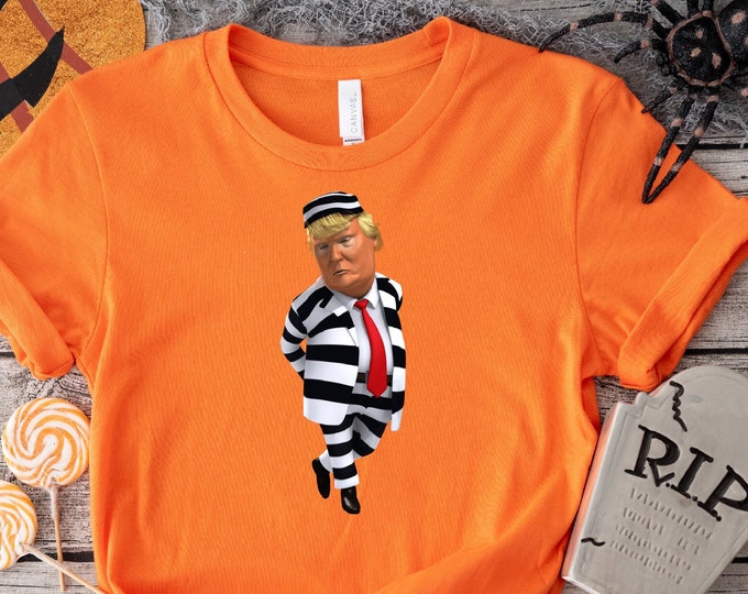 Hush Money Donald Trump In Prison Jail Indicted President Arrested Unisex Shirt, Free Donald Trump, Trump Mugshot Photo, Funny Trump Shir