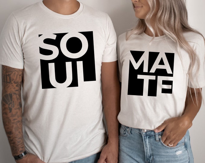 Soulmate Couple Shirt, Matching Couple Shirts, Valentines Day Shirt, Soulmate Gifts, Couple Love Shirts, Honeymoon Shirt,  Engagement Gifts