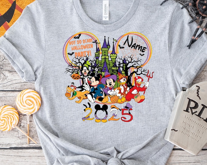 Disney Halloween Shirt, 2025 Disney Halloween Shirt,,Mickey Minnie Halloween Shirt,Custom Family Disney TShirt,Halloween Family Shirt