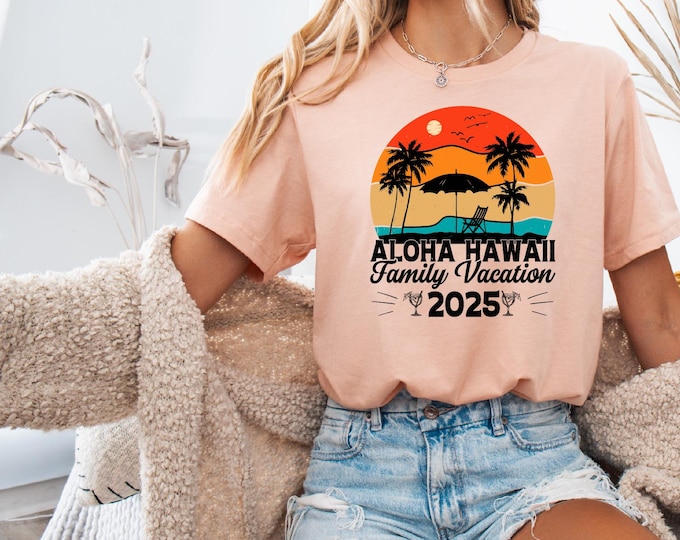 Hawaii 2025 Shirt, Hawaii Beach Shirt, Hawaii Traveler T-Shirt, Retro Hawaii Shirt, Tropical Island Shirt, Vacay Shirt, Vintage Hawaii Shirt