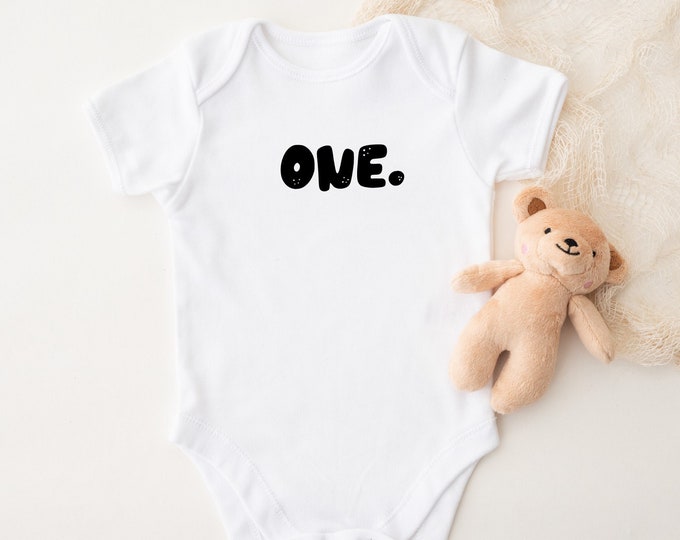 1ST Birthday Baby Bodysuit - Girls 1 Birthday Bodysuit - First Birthday Baby Bodysuit #5535-C