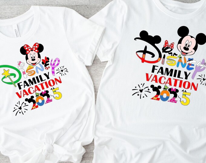 Disney Family Trip 2025 Shirt, Custom Disney Family Vacation, Disney Family Matching Trip Shirt, Disneyland Trip 2025, Walt Disney World