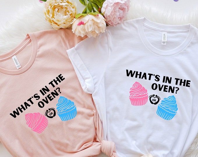 What Is In The Oven Shirt, Gender Reveal Party Shirts, Personalized Family Matching Tshirts,Baby Announcement, Baby Shower