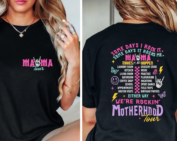 Motherhood Tour Shirt, Some Days I Rock It Shirt, Mama lighting bold Shirt, Mama Funny Tour Shirt, Mother's Day Funny Png, Mama Skeleton Png