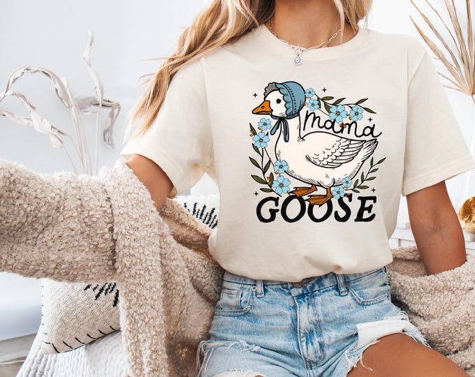 Mama Goose Shirt, Silly Goose Shirt, Cute Mom Shirt, Baby Shower Gift, Pregnancy Reveal Gift, Mothers Day Gift