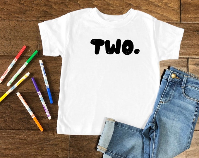 2nd Birthday Shirt Boy -Two Two Two Birthday Toddler Shirt - Second Birthday Natural Toddler & Youth Tee #5201-C